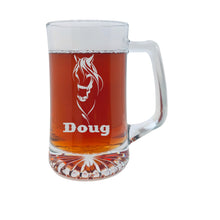 Load image into Gallery viewer, 25oz Beer mug with handle - PERSONALIZED - My Horse