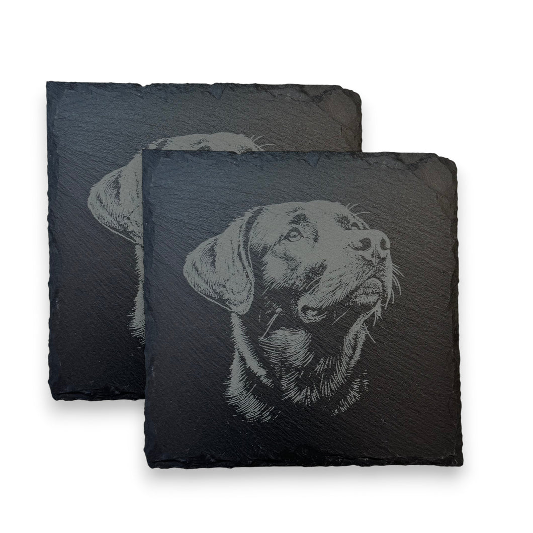 Coaster - Slate - Labrador Retriever - SET OF 2 - Dog