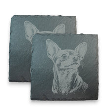 Load image into Gallery viewer, Coaster - Slate - Chihuahua - SET OF 2 - Dog