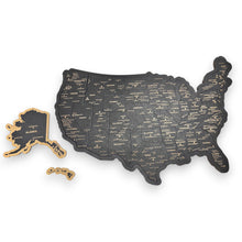 Load image into Gallery viewer, Detailed 50 State map with cities Puzzle - 18x13 Inches - 52 Piece Wood