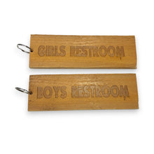 Load image into Gallery viewer, Keychain - Cedar Picket - Boys and Girls Restrooms (Both)  - 10x3.5 Inches