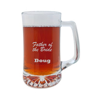 Load image into Gallery viewer, 25oz Beer mug with handle - PERSONALIZED - Father of the Bride