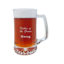 Load image into Gallery viewer, 25oz Beer mug with handle - PERSONALIZED - Father of the Groom