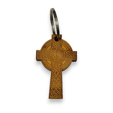 Load image into Gallery viewer, Keychain - Cedar Picket - Celtic Cross - 3x2 Inches