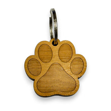 Load image into Gallery viewer, Keychain - Cedar Picket - Paw Print - 2.5x2.5 Inches