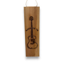 Load image into Gallery viewer, Sign - Cedar Picket - Nashville Guitar - 12x4 Inches