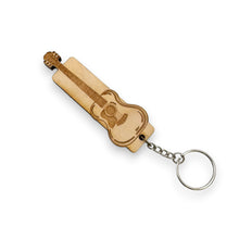 Load image into Gallery viewer, NFC Keychain (QTY 2) - Accoustic Guitar - Near Field Communication Birch wood - Double sided