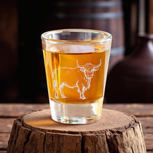 Load image into Gallery viewer, 2oz Highland Cow Shot Glass