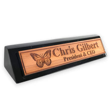 Load image into Gallery viewer, Desk Wedge Name Plate - PERSONALIZED - Butterfly - 11 Inches