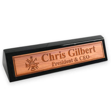 Load image into Gallery viewer, Desk Wedge Name Plate - PERSONALIZED - Firefighter - 11 Inches