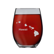 Load image into Gallery viewer, 15oz Stemless Wine Glass - Hawaii
