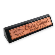 Load image into Gallery viewer, Desk Wedge Name Plate - PERSONALIZED - 2nd Amendment - 11 Inches