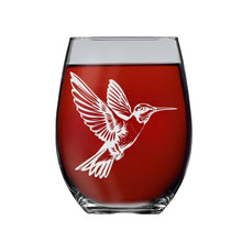 Load image into Gallery viewer, 15oz Stemless Wine Glass - Hummingbird