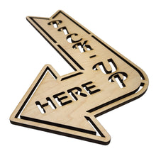 Load image into Gallery viewer, Pick Up Here Left and Right Arrows signs (Both Signs) LETTERS CUTOUT
