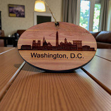 Load image into Gallery viewer, Cedar Ornament - Washington DC skyline