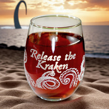 Load image into Gallery viewer, 15oz Stemless Wine Glass - Release the Kraken