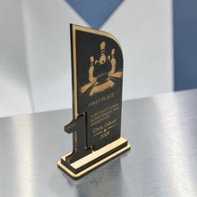 Load image into Gallery viewer, Trophy Award - PERSONALIZED - Bowling - 1st 2nd 3rd Place - 9x5 Inches
