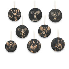 Load image into Gallery viewer, Ornament - Black - Angels - Set of 8