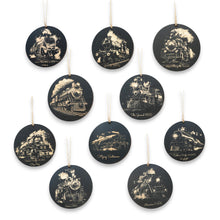 Load image into Gallery viewer, Ornament - Black - Train - Set of 10