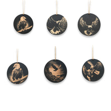 Load image into Gallery viewer, Ornament - Black - Bald Eagle - Set of 6