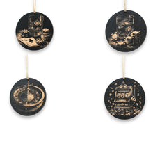 Load image into Gallery viewer, Ornament - Black - Casino Gambling - Set of 4