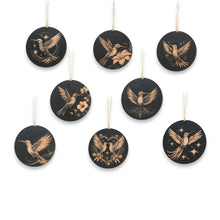 Load image into Gallery viewer, Ornament - Black - Hummingbirds - Set of 8