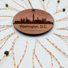 Load image into Gallery viewer, Cedar Ornament - Washington DC skyline