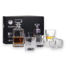 Load image into Gallery viewer, 750ml Decanter Set - Worlds Best Dad - with four 11oz glasses