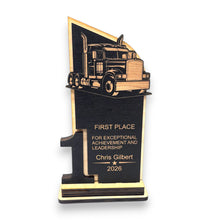 Load image into Gallery viewer, Trophy Award - PERSONALIZED - Big Rig Diesel - 1st 2nd 3rd Place - 9x5 Inches