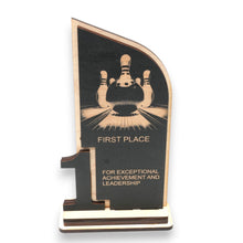 Load image into Gallery viewer, Trophy Award  - Bowling - 1st 2nd 3rd Place - 9x5 Inches