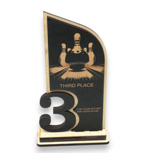 Load image into Gallery viewer, Trophy Award  - Bowling - 1st 2nd 3rd Place - 9x5 Inches