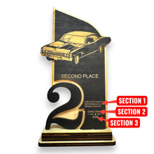 Load image into Gallery viewer, Trophy Award - PERSONALIZED - Car Show - 1st 2nd 3rd Place - 9x5 Inches