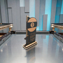 Load image into Gallery viewer, Trophy Award - PERSONALIZED - 9 Ball - 1st 2nd 3rd Place - 9x5 Inches