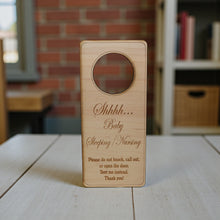 Load image into Gallery viewer, Door Hanger - Shhh Baby sleeping - nursing - 9x4 Inches