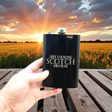 Load image into Gallery viewer, 8oz BLACK Best Looking Scotch Drinker Flask