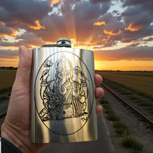 Load image into Gallery viewer, 8oz Ganesha Stainless Steel Flask