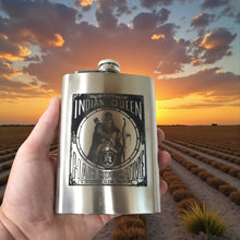 Load image into Gallery viewer, 8oz Indian Queen Stainless Steel Flask