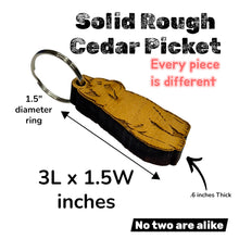 Load image into Gallery viewer, Keychain - Cedar Picket - Kitten - 3x1.5 Inches