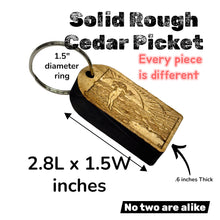 Load image into Gallery viewer, Keychain - Cedar Picket - Venus - 2.8x1.5 Inches