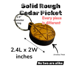 Load image into Gallery viewer, Keychain - Cedar Picket - Demon Trap - 2.4x2 Inches