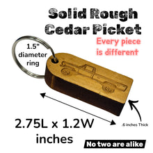 Load image into Gallery viewer, Keychain - Cedar Picket - Classic Pickup Truck - 2.75x1.2 Inches