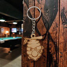 Load image into Gallery viewer, Keychain - Bee Hive - Birch wood