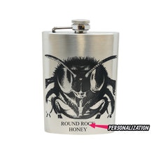Load image into Gallery viewer, 8oz Flask - Honey Bee - PERSONALIZED - Stainless Steel