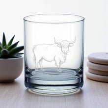 Load image into Gallery viewer, Rocks Glass - Highland Cow - Double Old Fashioned
