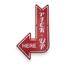 Load image into Gallery viewer, Sign - RED - Order Here and Pick up Here Left and Right Arrows signs - CUTOUT LETTERS