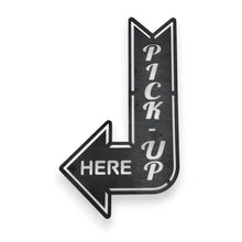 Load image into Gallery viewer, Sign - BLACK - Order Here and Pick up Here Left and Right Arrows signs - CUTOUT LETTERS