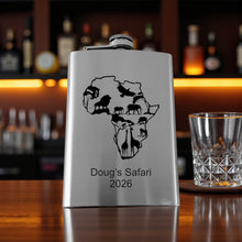 Load image into Gallery viewer, 8oz Flask - African Scene PERSONALIZED