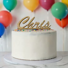 Load image into Gallery viewer, Cake Topper - PERSONALIZED - Raw Wood