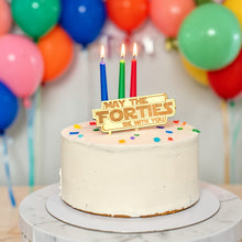 Load image into Gallery viewer, Cake Topper - May the forties be with you - Raw Wood
