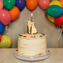 Load image into Gallery viewer, Cake Topper - Wedding Bride and Groom - Raw Wood